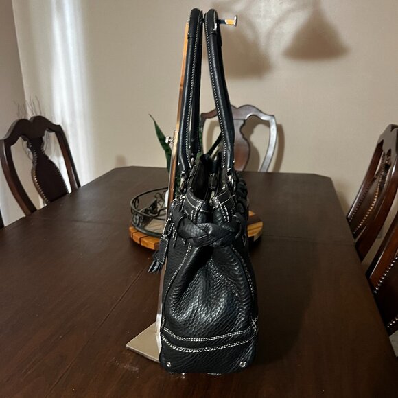 Coach Hampton Collection Black Pebbled Leather Shoulder Bag - Picture 10 of 10